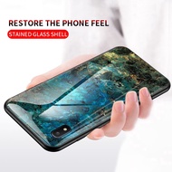 OPPO R15 R17 PRO R9S R11S PLUS Case Marble Tempered Glass Hybrid Hard Slim Back Case Cover