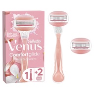 [East Malaysia] Gillette Venus Comfortglide White Tea Scent Razor with Gel Bars Women's Razor Handle