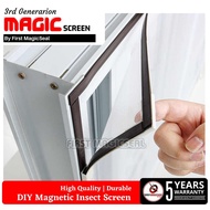 (Full Set - Iron Metal Frame) DIY Magnetic Mosquito Net Insect Screen Jaring Nyamuk 磁铁蚊网