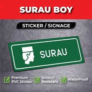 Surau Sticker, Surau Lekaki, Surau Perempun, Kiblat Stiker Sign Stiker ⛔ (Sticker Only /  Sticker + 