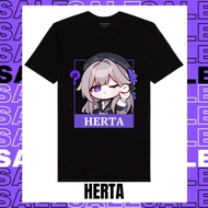 Unisex Herta T shirt | Honkai Star Rail Kururin | 100% Cotton, Anime Graphic, Short Sleeve, Gaming M