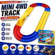 Mini 4WD Track 2 Lane Racing Track Compatible Tamiya Car | Mini 4WD Circuit Track Toy | Racing Track