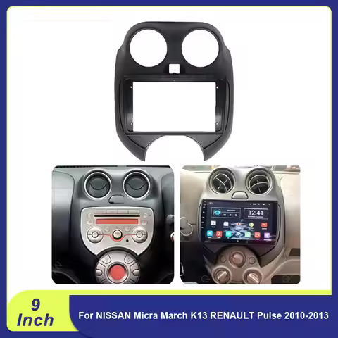 9 Inch Radio Fascia Kit For Nissan Micra March K13 2010-2013 Dash Trim Panel Frame Adapter