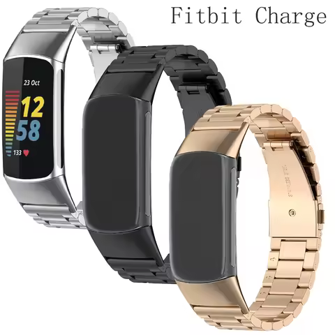 Stainless steel Strap For Fitbit Charge 6 5 4 3 SE Smart watch Replaceable Metal buckle band For Fit