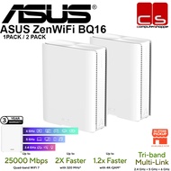 ASUS ZenWiFi BQ16 (1PACK/2PACK) BE25000 Quad Band WiFi 7 (802.11be) Mesh Router, Coverage up to 8000