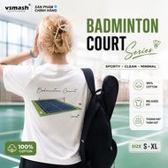 Unisex Cotton Badminton T-shirt Vsmash Sportwear "BMT COURT V.2" – Soft, Breathable, Absorbent, Stre
