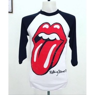 BAJU ROLLING STONES LIDAH BAND 3QUATER