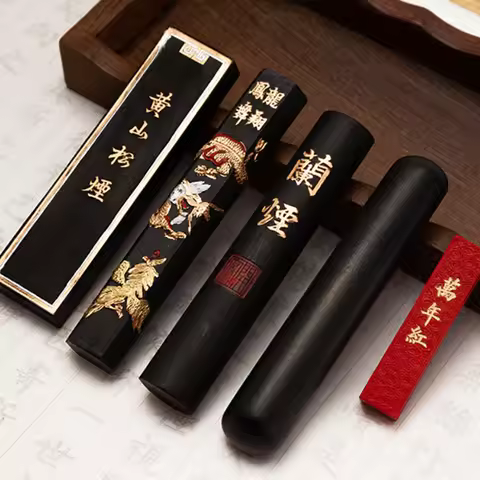Chinese Calligraphy Ink Stone Handmade Ink Stick for Calligraphy and Painting Ink Bar Brush Painting