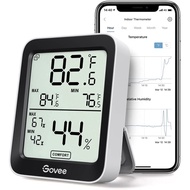 Govee Bluetooth Digital Hygrometer Indoor Thermometer, Room Humidity and Temperature Sensor Gauge Re