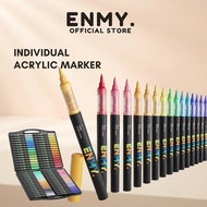 ENMY Individual Acrylic Marker Soft Tip Pen Refill Set Paint Drawing Colouring Painting Art