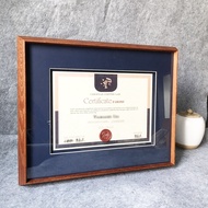 New Chinese Style Wall Hanging Certificate Frame Real Wood A4 Size Picture Frame Customizable Dimens