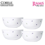 Corelle 4 Pcs Vitrelle Tempered Glass Noodle Bowl / Mangkuk Kaca / Cereal Bowl / Soup Bowl - Plum