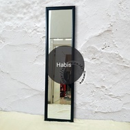 KAYU Aesthetic Mirror Glass Wall Hanging Mirror 25 X 95cm Large Length Jumbo Frame Aesthetic Wood Frame Sink For Bathroom Bedroom Minimalist Glass Wall Hanging Mirror Long Aesthetic Bathroom Toilet Wall Mount