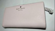 Kate Spade New York 全新 對折釦式中長夾 玫瑰粉紅 銀包 無盒 KATE SPADE LACEY MIKAS POND ROSEJADE BRAND NEW