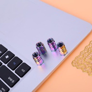 ITEC 4pcs Colorful Hexagonal Aluminum Car Motorcycle Tire Valve Stem Caps Covers