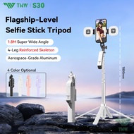 TNW S30 Selfie Stick Tripod 3 in 1 Quadrapod Wireless Selfie Stick Bluetooth Remote 360° Phone Tripo