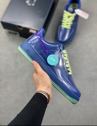 🤩必備潮流球鞋🤩 復古個性亮面深藍紫Nike Air Force 1 '07 空軍一號低幫情侶休閒板鞋 | 內置氣墊腳感柔軟超舒適 | 夜光外底夜出回頭率拉滿 | 亮面漆皮防水防髒好清潔 | 版型修飾