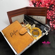 Personalized Passport Holder, Men's Wallet, Sunglass, Round Opener | For Him | Gift Set Ideas