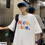 Clothing Unisex Oversize Cotton Oversize Wide Form Cheap T-Shirt Printed Nice Korean Style TV7