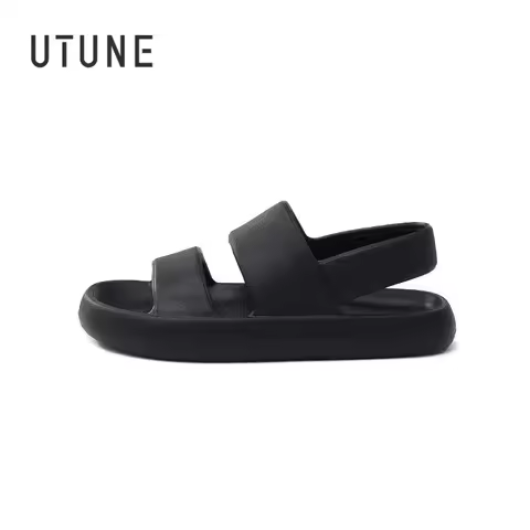 UTUNE Men's Sandals Summer Platform Shoes Women Beach Outside EVA Slippers Man Soft Thick Sole Non-s