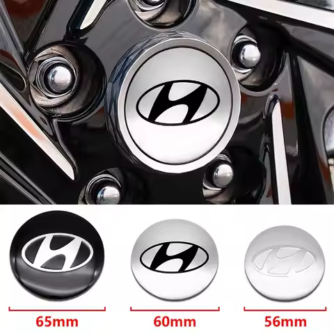 4pcs 56/60/65mm Car Wheel Center Hub Cap Badge Emblem Decal Wheel Sticker For Hyundai Elantra Tucson