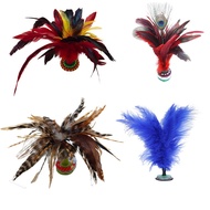Children Handmade Colorful Shuttlecock Fitness Adult Feather Big Tail Shuttlecock Entertainment Peac