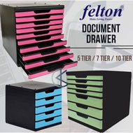 Felton Document Drawer File Tray Storage / Desk Paper Organizers ( 5 / 7 / 10 Tiers )