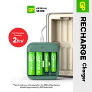 GP Recharge Starter Kit B423 Fast Charger 2Hrs-6Hrs (with 2s AA + 2s AAA Rechargeable Batteries + St