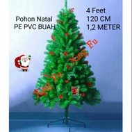 PVC Christmas Tree FRUIT 4CC FEET 120 CM 1.2 METERS IRON LEGS