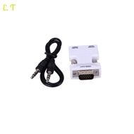 HDMI Female to VGA Male Converter Adapter Portable HDMI Connector for PC 1080p FHD E.T