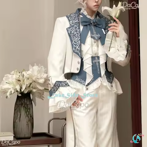 Original Ouji Retro Jirai Kei Knight Prince Lolita Set For Women Men Unisex Femboy Vintage Palace Ou