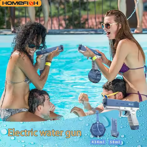 Automatic Electric Water Gun 500cc Large Capacity Super Strong Distance 10m Children and Adults Leak