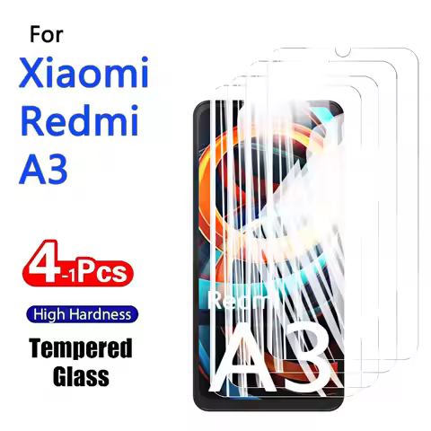1-4pcs Screen Protector For Xiaomi Redmi A3 Tempered Glass Crystal 9H High Aluminum Anti Scratch Cas