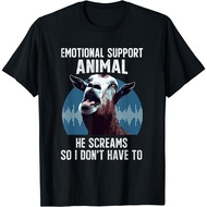 Hot Selling O-neck  Movie Music Funny Gift  Goat Emotional Support Animal Goat Owner T-Shirt