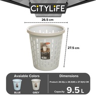 Citylife 9.5L Kitchen Bathroom Open Top Trash Bin coverless hollow out  Z-3106