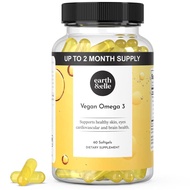 Earth & Elle Algae Omega 3 Supplement - Vegan Omega 3 - Omega 3 Vegan Supplement w/Algae Oil & Vegan