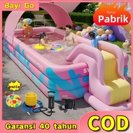 Jumbo Size Children's Swimming Pool Slide Inflatable Swimming Pool Pump Strong Thickness Material In