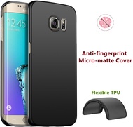 ใช้งานร่วมกับ Samsung Galaxy S6 Edge+ S6 Edge Plus 5.7นิ้ว Micro-แกะสลักเนื้อแมทท์ Anti-ลายนิ้วมือซิลิโคนยางเจลชั้นกันกระแทกโทรศัพท์เต็มรูปแบบฝาครอบ