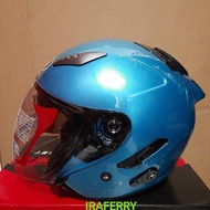 Helm Kyt Galaxy slide Ice Blue biru muda