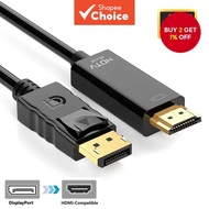 DP to HDMI Adapter Supports 4K 2K 1080P for Laptop PC TV Monitor Projector Display