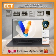 Asus Vivobook 16 A1605V-APMB035 / 036WMS Desktop PC (C5-120U 5GHz,512GB,16GB D5,Intel Iris Xe,16" WU
