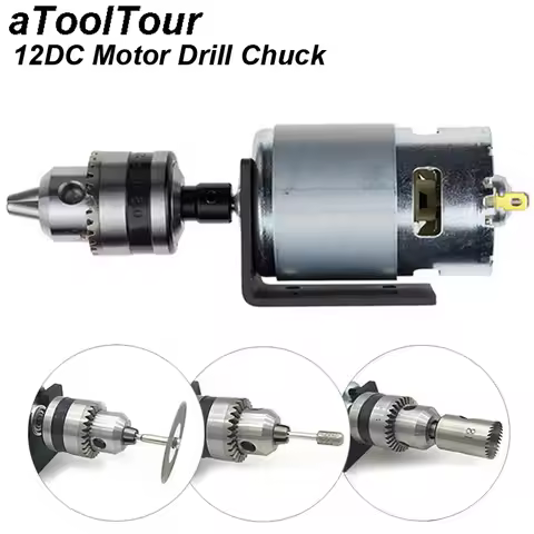 775 DC Motor Miniature Hand Drill Chuck Rod 12V 12000RPM Lathe Press Mounting Bracket for Milling Cu