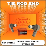 (2 PCS) 100% BRAND 555 JAPAN TIE ROD END SET SE-H321 FOR HONDA CIVIC 2.0 S7A / STREAM S9A
