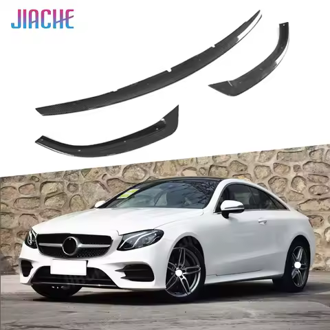 JIACHE Carbon Fiber Front Bumper Chin Spoiler For Mercedes Benz E Class C238 E200 E300 E400 E500 E53