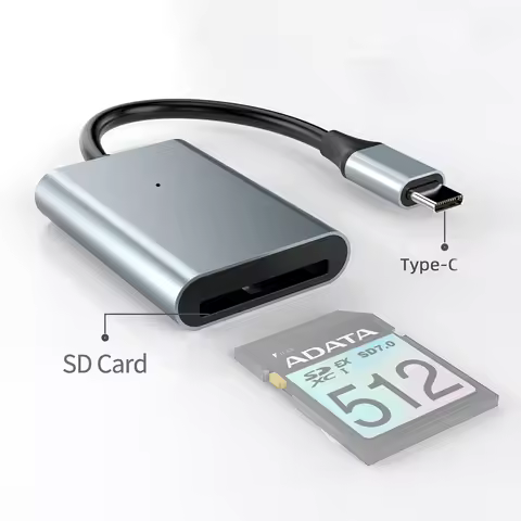 Type-C To SD Card Reader SD7.0 Type-C Camera Memory Card Reader 10Gbps Support OTG SD Card Reader Ad