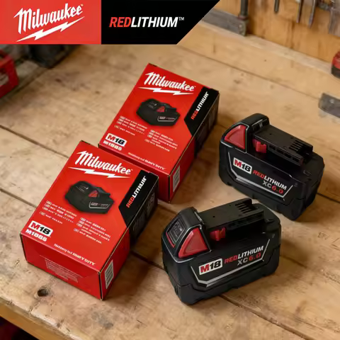 6000mAh Original M18 Milwaukee 18V Battery M18B6 M18B5 Suitable for Milwaukee Power Tools Rechargeab