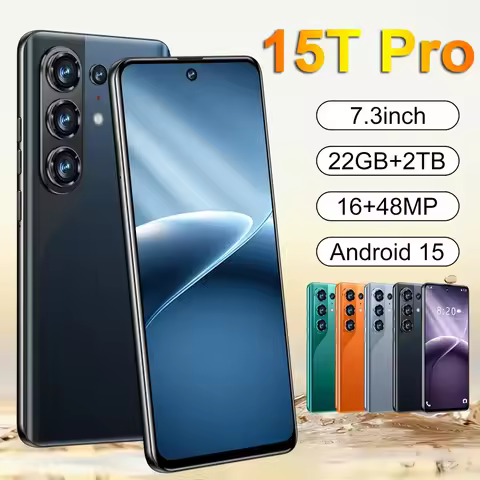 Hot Mobile Phones Silicone Protective Cover for 15T Pro Cell Phone 22GB+2TB Phone NEW 7.3HD Case Ori