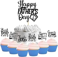Happy Fathers Day Cupcake Topper,Happy Fathers Day Decorations,13pcs Glitter Best Dad Ever Cupcake T