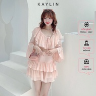 KAYLIN ruffled crop top Set N1592