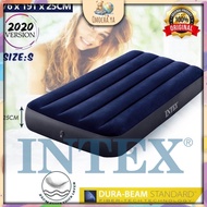 INTEX Inflatable Air Bed Mattress Tilam Angin Single Size With 2-in-1 Valve For Fast Inflating And D